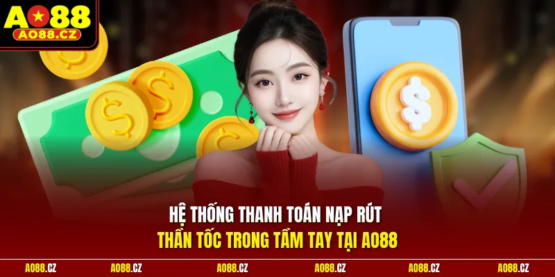 Hệ thống thanh toán nạp rút thần tốc trong tầm tay tại Ao88